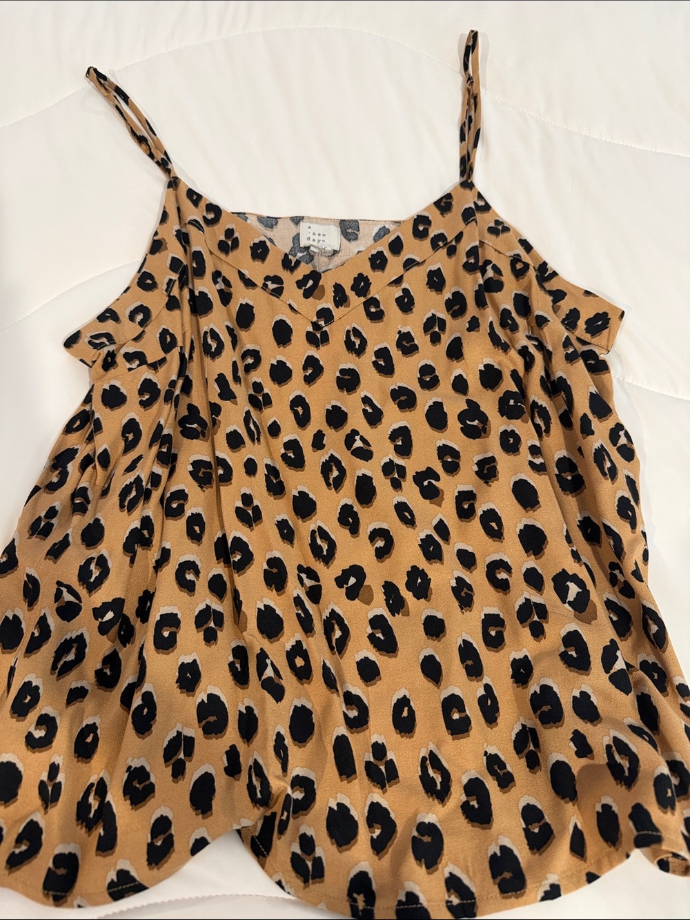 a new day Leopard Print Cami - Tan & Black